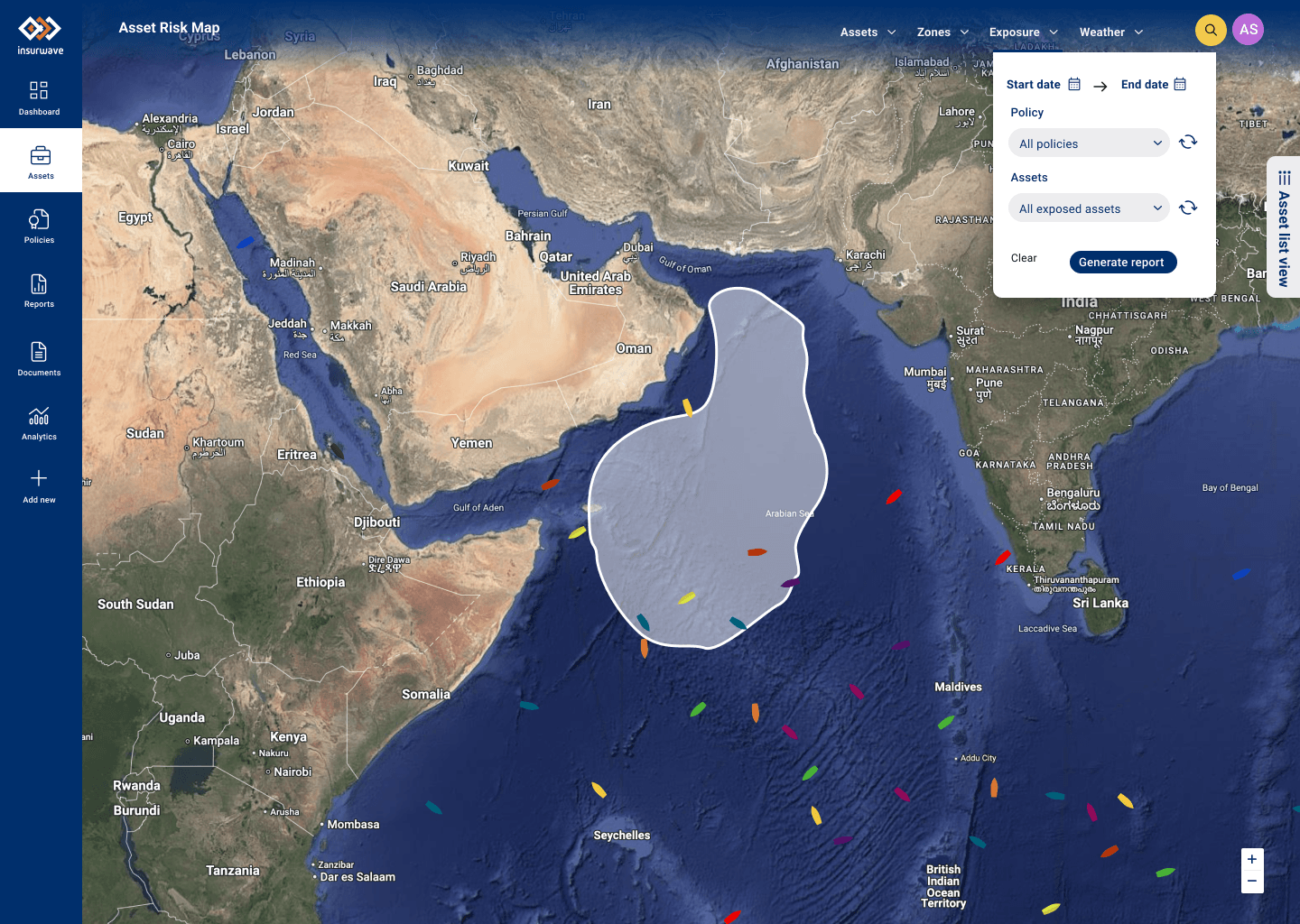 Insurwave riskmap filters