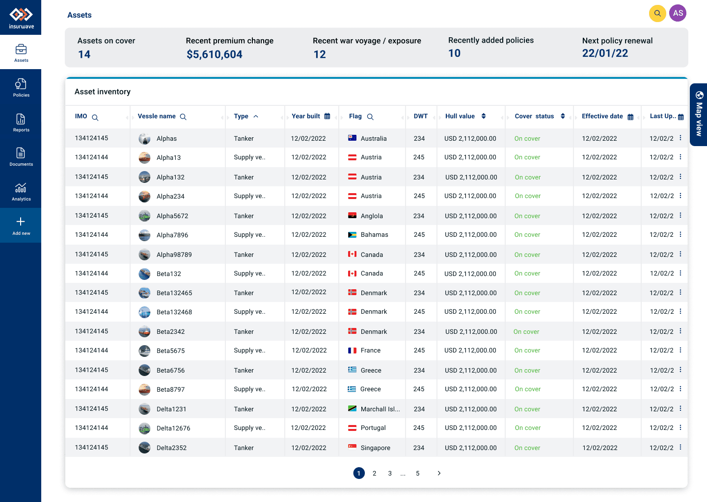 Insurwave Asset inventory
